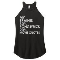 My Brain Is 80 Song Lyrics 20 Movie Quotes Music Film Women's Perfect Tri Rocker Tank