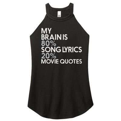 My Brain Is 80 Song Lyrics 20 Movie Quotes Music Film Women's Perfect Tri Rocker Tank