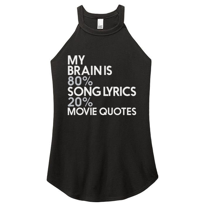 My Brain Is 80 Song Lyrics 20 Movie Quotes Music Film Women's Perfect Tri Rocker Tank