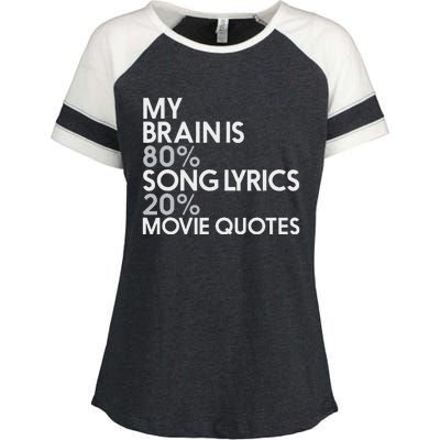 My Brain Is 80 Song Lyrics 20 Movie Quotes Music Film Enza Ladies Jersey Colorblock Tee