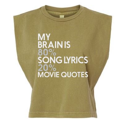 My Brain Is 80 Song Lyrics 20 Movie Quotes Music Film Garment-Dyed Women's Muscle Tee