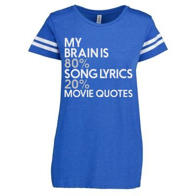 My Brain Is 80 Song Lyrics 20 Movie Quotes Music Film Enza Ladies Jersey Football T-Shirt