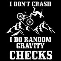 Mountain Bike I Don't Crash Do Random Gravity Checks Funny Drawstring Bag