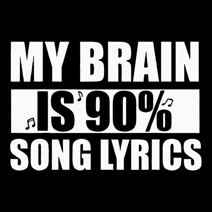My Brain Is 90 Percent Song Lyrics Funny Music Lover Cooling Performance Crew T-Shirt