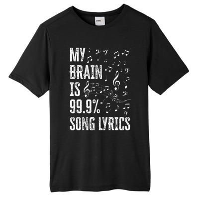 My Brain Is 99 Song Lyrics Funny Singer Music Lover Tall Fusion ChromaSoft Performance T-Shirt