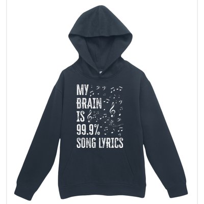 My Brain Is 99 Song Lyrics Funny Singer Music Lover Urban Pullover Hoodie