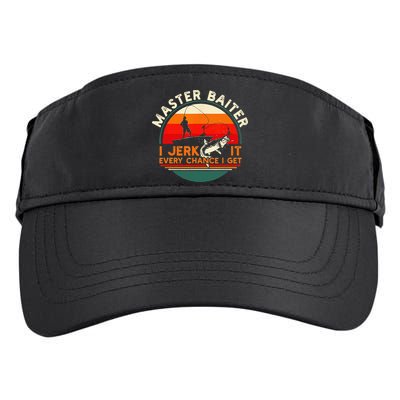 Master Baiter I’m Always Jerking My Rod For A Fishing Lovers Adult Drive Performance Visor