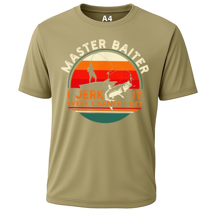 Master Baiter I’m Always Jerking My Rod For A Fishing Lovers Cooling Performance Crew T-Shirt