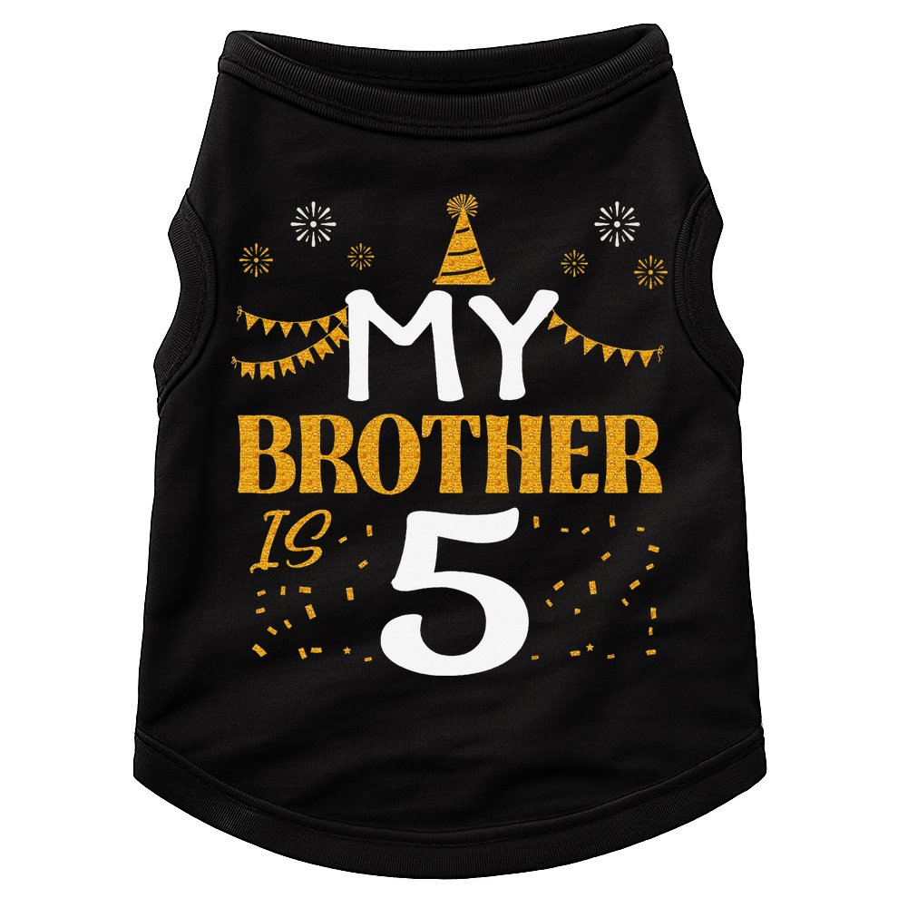 My Brother Is 5 5th Birthday 2020 5 Years Old Brother Gift Doggie Tank