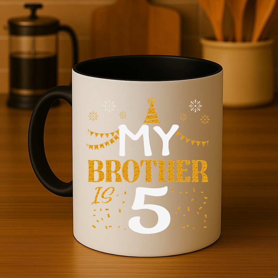 My Brother Is 5 5th Birthday 2020 5 Years Old Brother Gift Mug