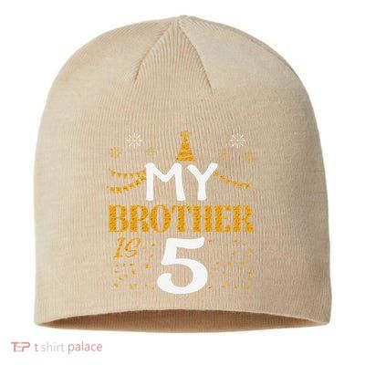 My Brother Is 5 5th Birthday 2020 5 Years Old Brother Gift Sustainable Beanie