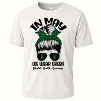 Messy Bun In May We Wear Green Mental Health Awareness Month Cooling Performance Crew T-Shirt