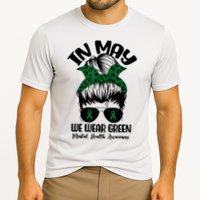 Messy Bun In May We Wear Green Mental Health Awareness Month Cooling Performance Crew T-Shirt