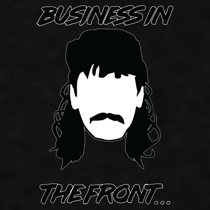 Mullet Business In The Front Party In The Back 80s Throwback Ladies PosiCharge Tri-Blend Wicking Tank