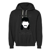 Mullet Business In The Front Party In The Back 80s Throwback Garment-Dyed Fleece Hoodie