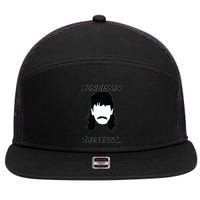 Mullet Business In The Front Party In The Back 80s Throwback 7 Panel Mesh Trucker Snapback Hat
