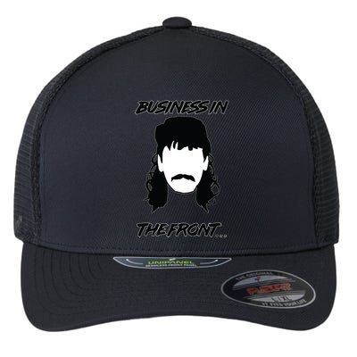 Mullet Business In The Front Party In The Back 80s Throwback Flexfit Unipanel Trucker Cap