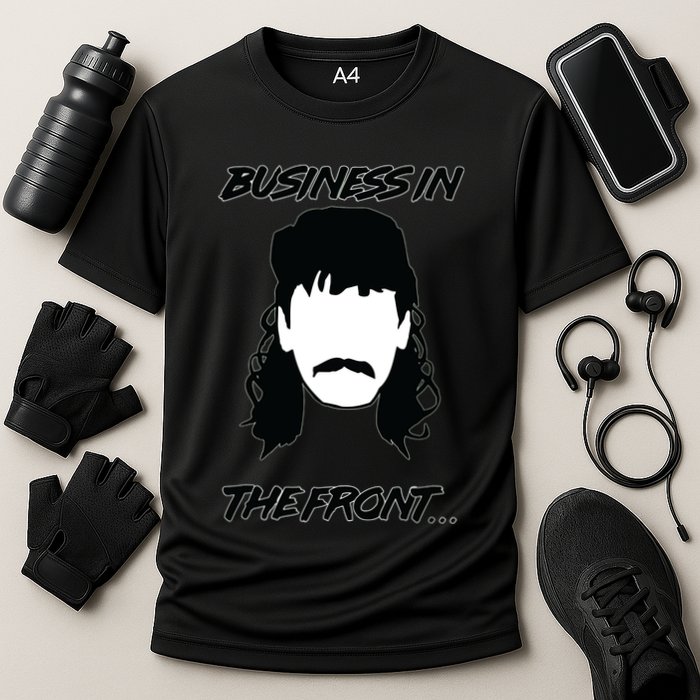 Mullet Business In The Front Party In The Back 80s Throwback Performance Shirt