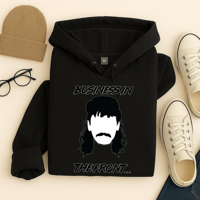 Mullet Business In The Front Party In The Back 80s Throwback Hoodie
