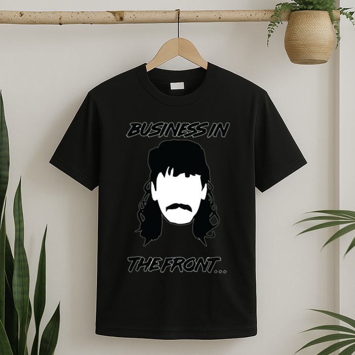 Mullet Business In The Front Party In The Back 80s Throwback T-Shirt