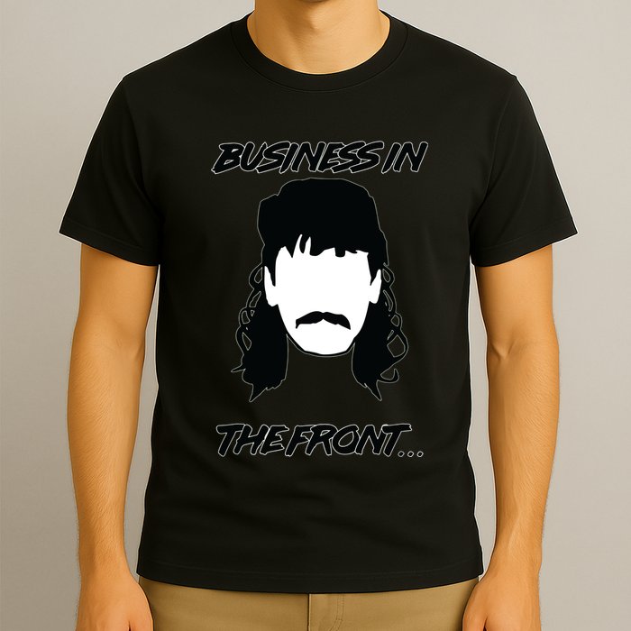 Mullet Business In The Front Party In The Back 80s Throwback T-Shirt