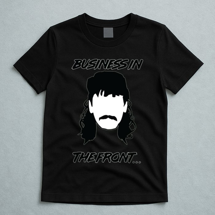 Mullet Business In The Front Party In The Back 80s Throwback T-Shirt