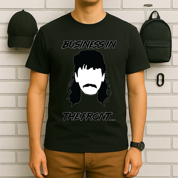 Mullet Business In The Front Party In The Back 80s Throwback T-Shirt