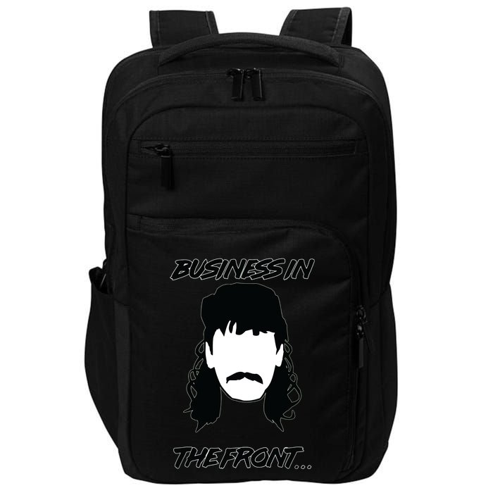 Mullet Business In The Front Party In The Back 80s Throwback Impact Tech Backpack