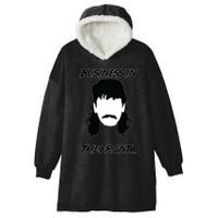 Mullet Business In The Front Party In The Back 80s Throwback Hooded Wearable Blanket