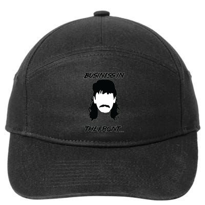 Mullet Business In The Front Party In The Back 80s Throwback 7-Panel Snapback Hat