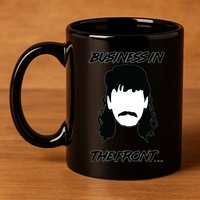 Mullet Business In The Front Party In The Back 80s Throwback 11oz C Handle Ceramic Mug