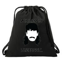 Mullet Business In The Front Party In The Back 80s Throwback Drawstring Bag