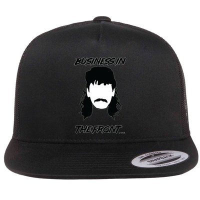 Mullet Business In The Front Party In The Back 80s Throwback Flatbill Hat