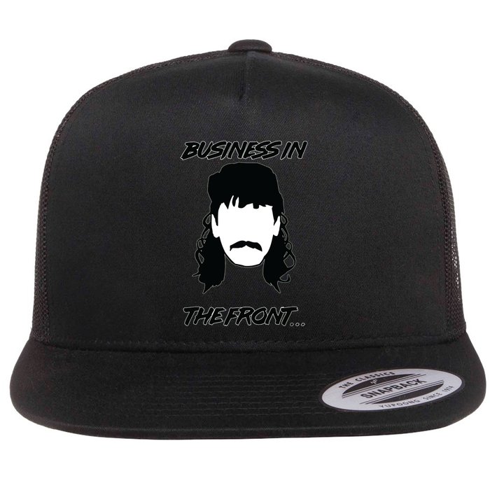 Mullet Business In The Front Party In The Back 80s Throwback Flatbill Hat