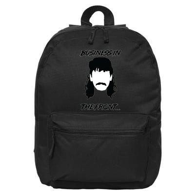 Mullet Business In The Front Party In The Back 80s Throwback 16 in Basic Backpack