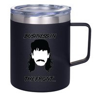 Mullet Business In The Front Party In The Back 80s Throwback 12oz Stainless Steel Coffee Mug