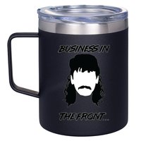 Mullet Business In The Front Party In The Back 80s Throwback 12oz Stainless Steel Coffee Mug