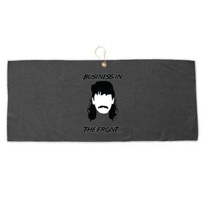Mullet Business In The Front Party In The Back 80s Throwback Large Microfiber Waffle Golf Towel
