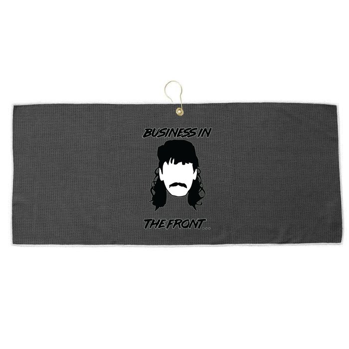 Mullet Business In The Front Party In The Back 80s Throwback Large Microfiber Waffle Golf Towel