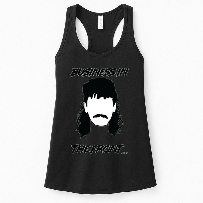 Mullet Business In The Front Party In The Back 80s Throwback Womens Tank Top