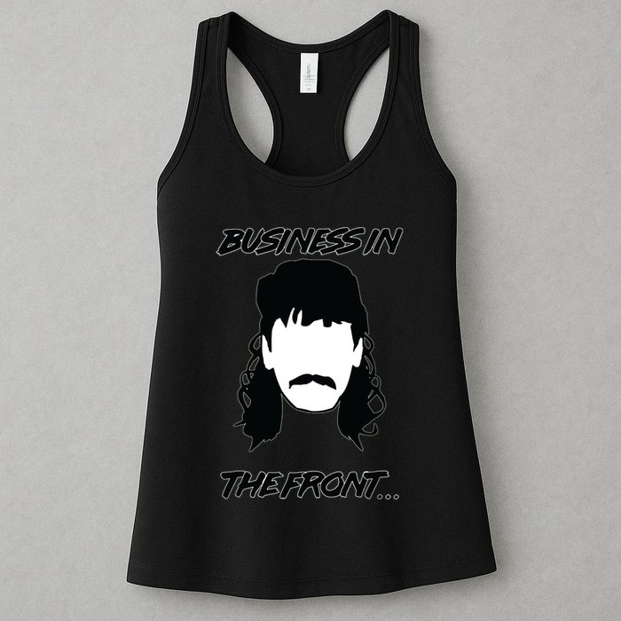 Mullet Business In The Front Party In The Back 80s Throwback Womens Tank Top