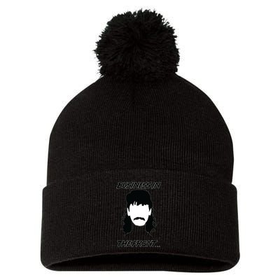 Mullet Business In The Front Party In The Back 80s Throwback Pom Pom 12in Knit Beanie