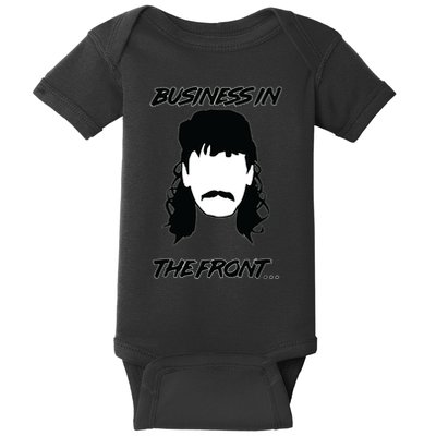 Mullet Business In The Front Party In The Back 80s Throwback Baby Bodysuit