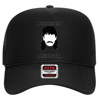 Mullet Business In The Front Party In The Back 80s Throwback Trucker Hat