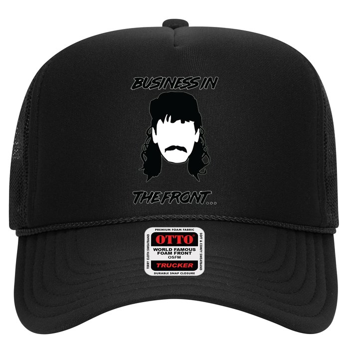 Mullet Business In The Front Party In The Back 80s Throwback Trucker Hat