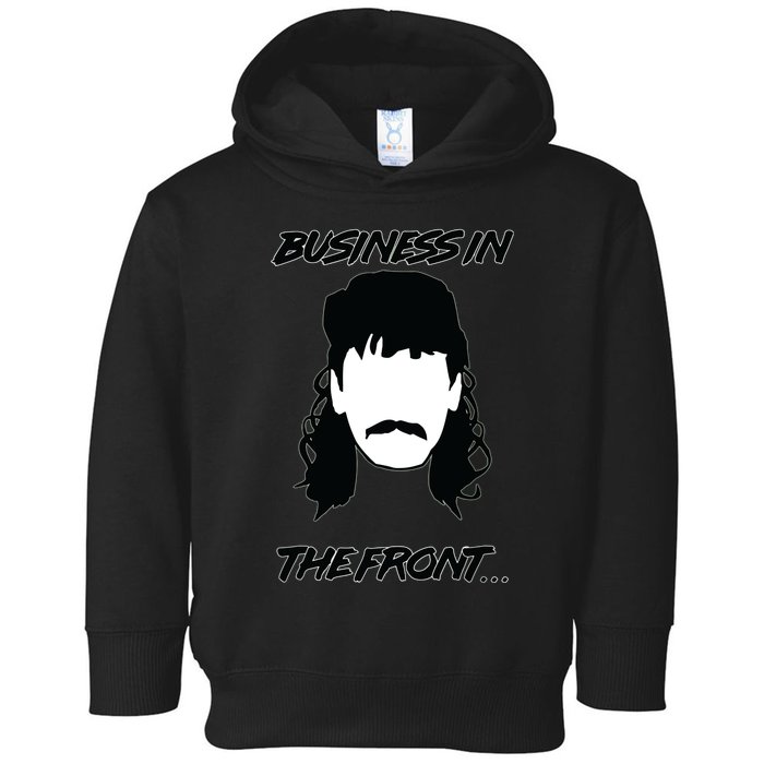 Mullet Business In The Front Party In The Back 80s Throwback Toddler Hoodie