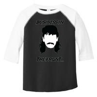 Mullet Business In The Front Party In The Back 80s Throwback Toddler Fine Jersey T-Shirt