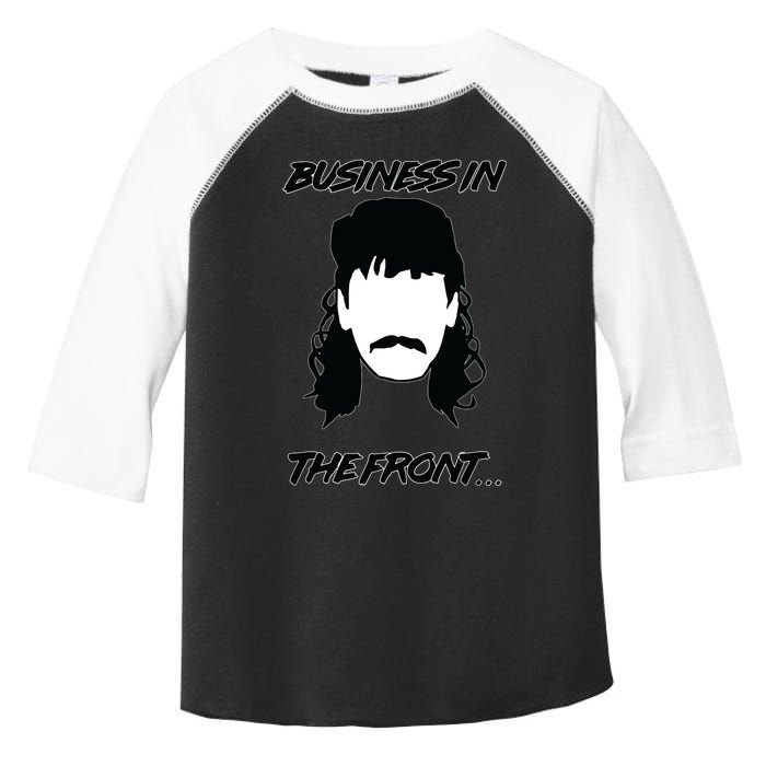 Mullet Business In The Front Party In The Back 80s Throwback Toddler Fine Jersey T-Shirt