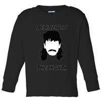 Mullet Business In The Front Party In The Back 80s Throwback Toddler Long Sleeve Shirt