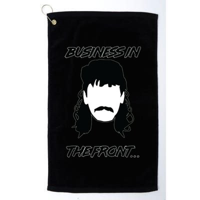 Mullet Business In The Front Party In The Back 80s Throwback Golf Towel
